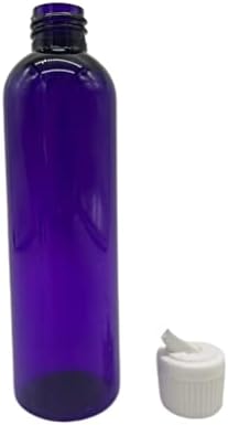 חוות טבעיות 4 גרם סגול Cosmo BPA בקבוקים בחינם - 12 אריזות מיכלים ריקים למילוי מחדש - שמנים אתרים - שיער - ארומתרפיה | כובע זרבוביות לבן